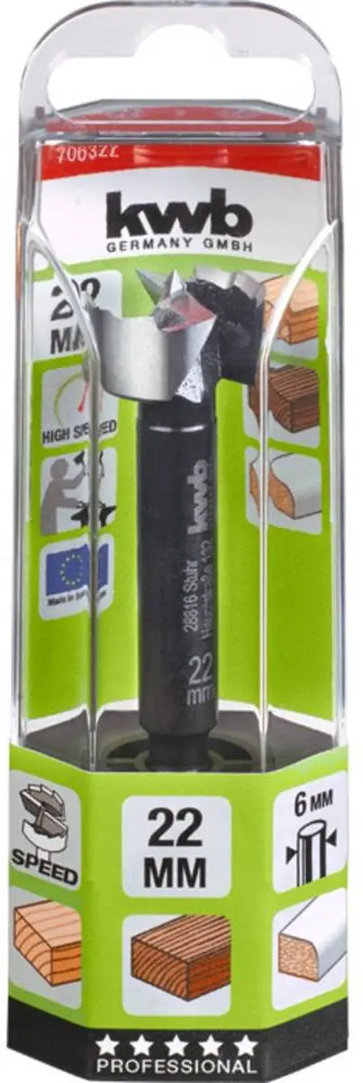 KWB 706322 Forstnerboor 22mm - Metaal