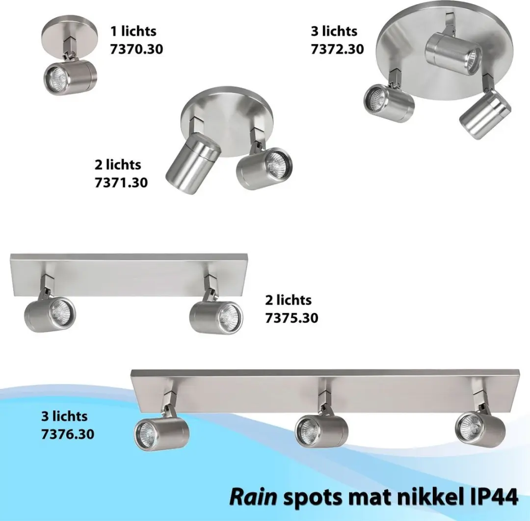 Highlight Spot Rain 1 Lichts Rond - 10cm - Zwart