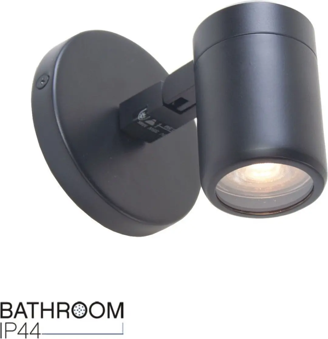 Highlight Spot Rain 1 Lichts Rond - 10cm - Zwart