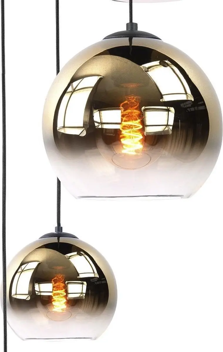 Highlight Fantasy Globe Hanglamp - 5 Lichtpunten 160cm - Goud