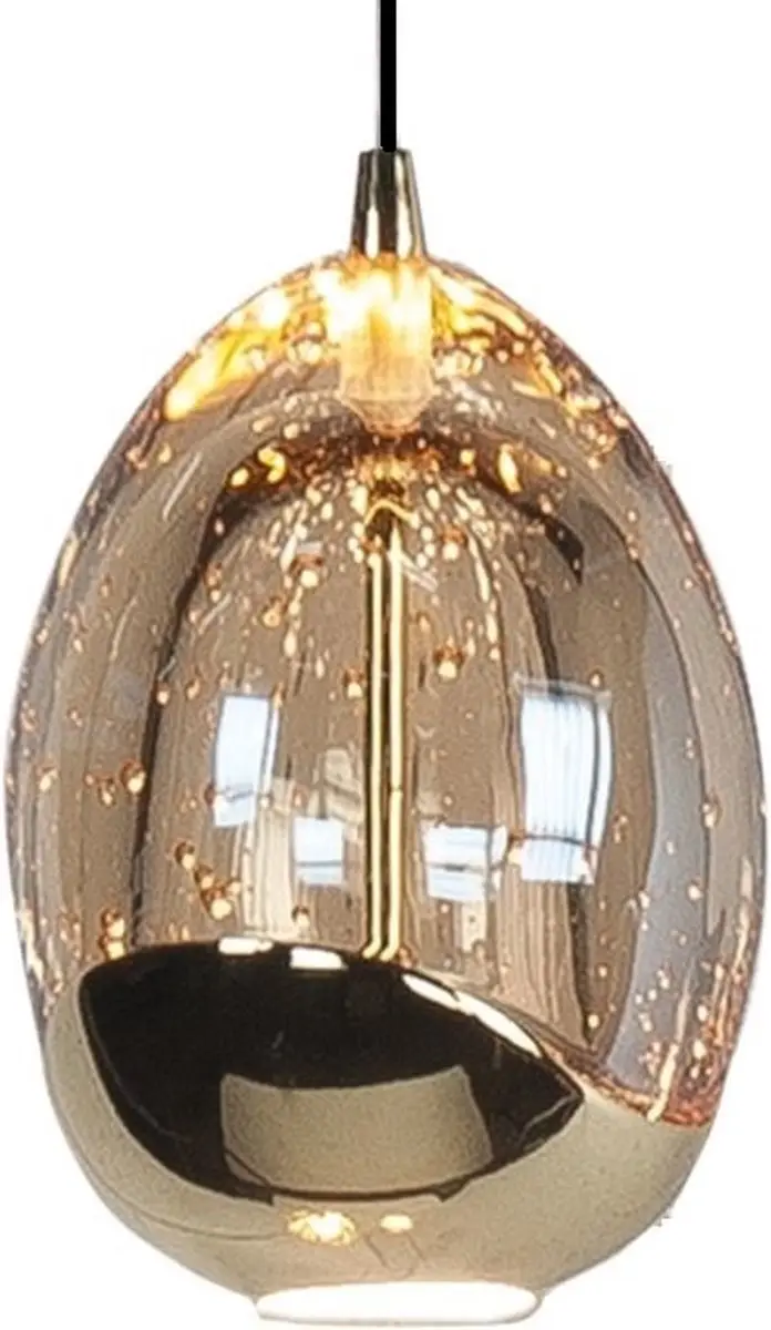 HighLight Golden Egg Hanglamp - 3 Lichtpunten - Zwart/Goud