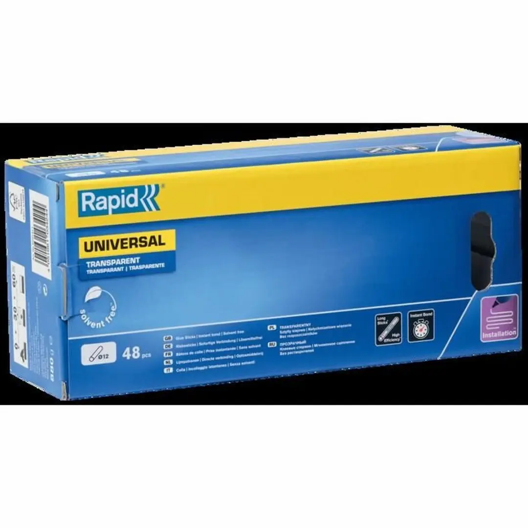 Rapid Universal Transparante Lijmsticks 12mm - 190mm - 12 Stuks
