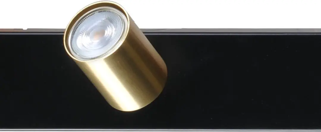 Masterlight Opbouwspot 4-lichts Balk - Zwart/Goud