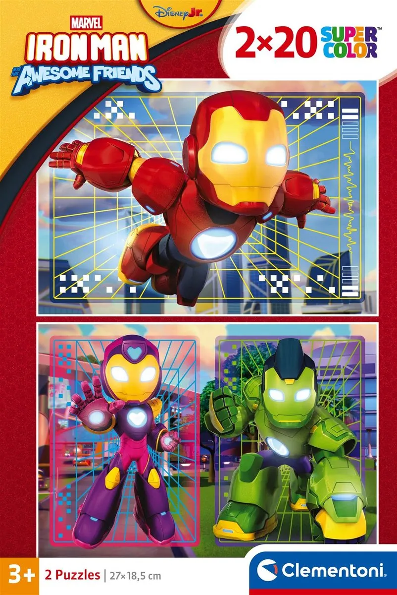 Clementoni Ironman and his Awesome Friends Puzzel 40 Stuks - Multikleur
