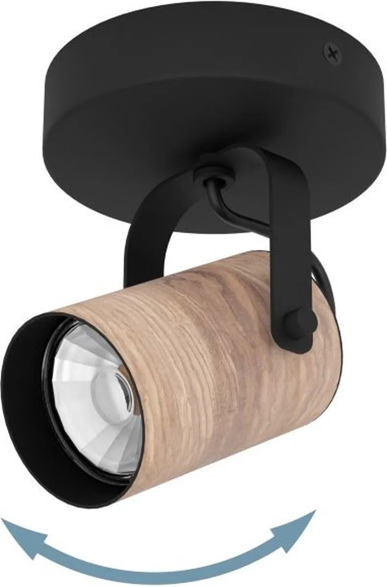 Eglo Cayuca Spot GU10 - 11cm - Zwart/Bruin