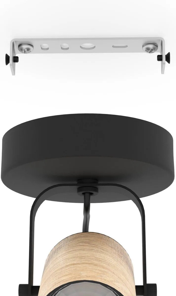Eglo Cayuca Spot GU10 - 11cm - Zwart/Bruin