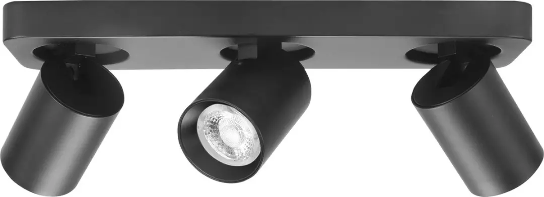 Highlight Oliver Opbouwspot - 3-voudig GU10 35cm Zwart