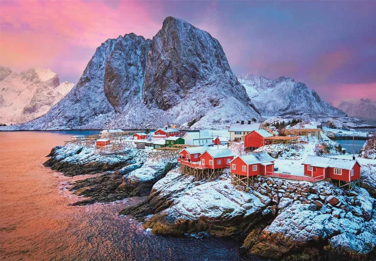 Clementoni Hamnøy Village Puzzel 500 Stuks - Multikleur - afbeelding 2 van 6