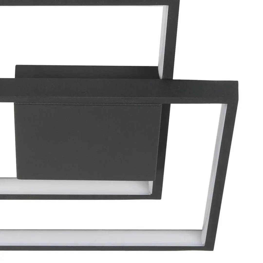 Highlight Piazza Plafondlamp 42cm - Zwart