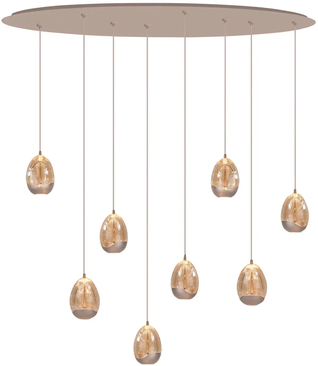 Highlight Hanglamp Egg Oval 12 Lichts 140cm