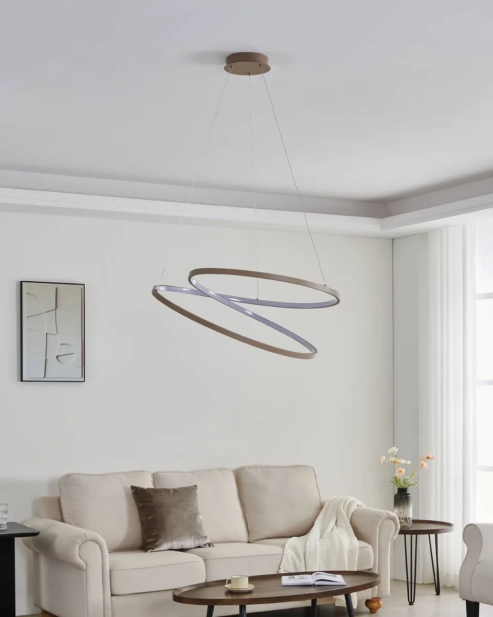 Eglo Ruotale Hanglamp Ø70cm - Zandkleur/Beige/Wit - afbeelding 6 van 6