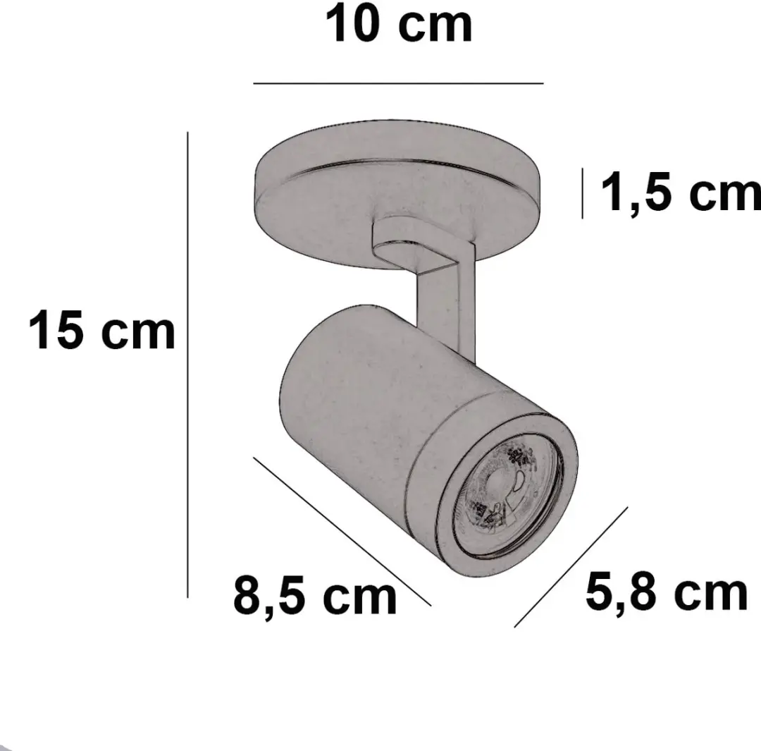 Highlight Aston Opbouwspot GU10 - Wit - Ø10cm