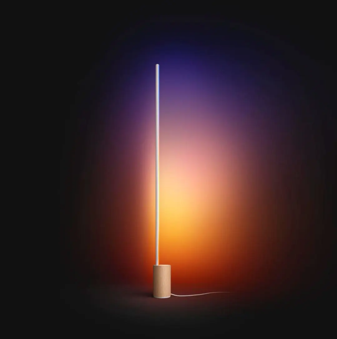 Philips Hue Signe Vloerlamp Hout - RGBW - Incl. Dimmer Switch