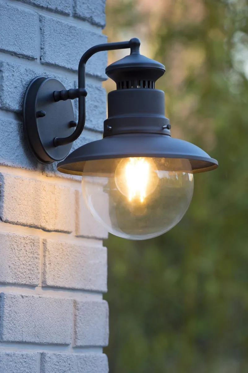 Lucide Figo Wandlamp Ø21,5cm - 1xE27 - Zwart
