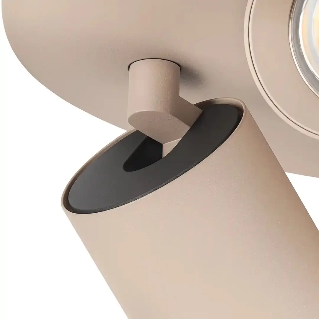 Highlight Mila 2 Opbouwspots GU10 - 2 Stuks - Beige/Zand Metaal