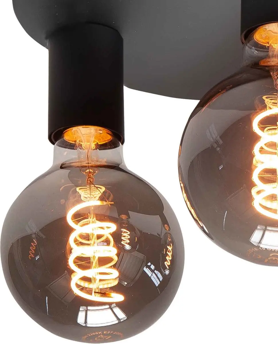 Highlight Basic Plafondlamp 3 Lichts - 25cm - Zwart