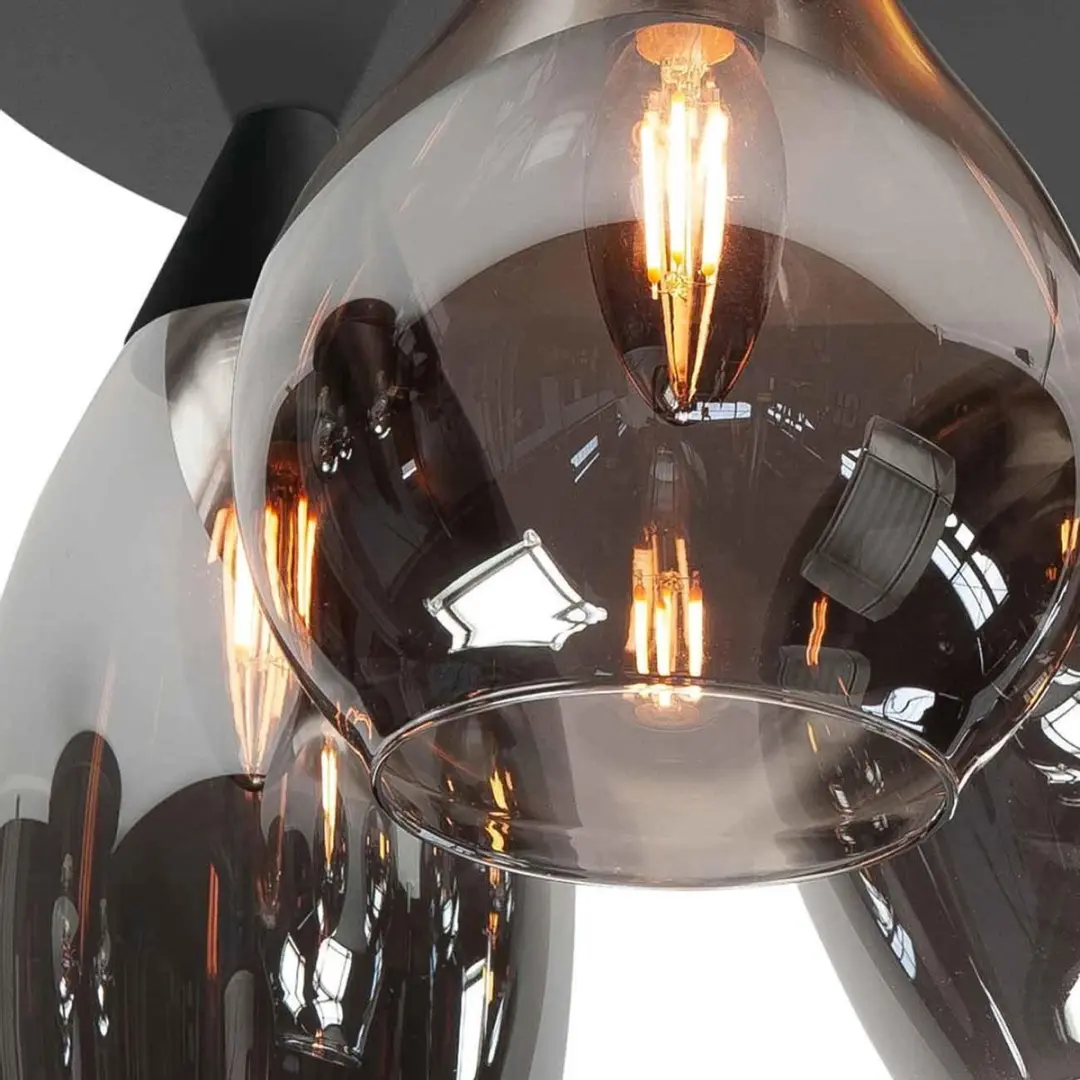 Highlight Cambio Plafondlamp 32cm - Zwart/Smoke