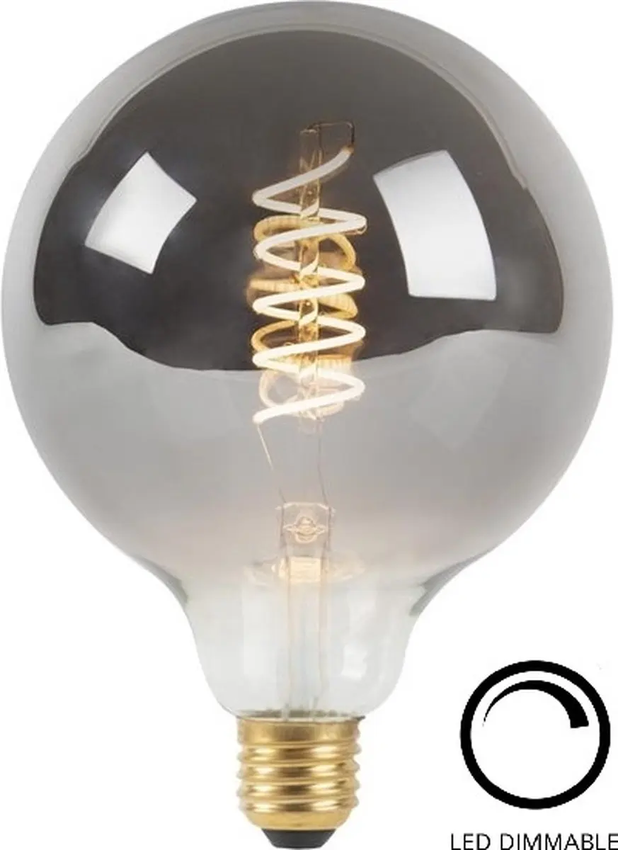 Highlight LED G95 4W 100LM 2200K Rookglas - Dimbaar