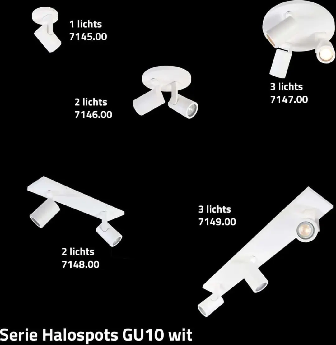 Highlight Aston Opbouwspot 3-voudig GU10 - 65cm - Wit Metaal