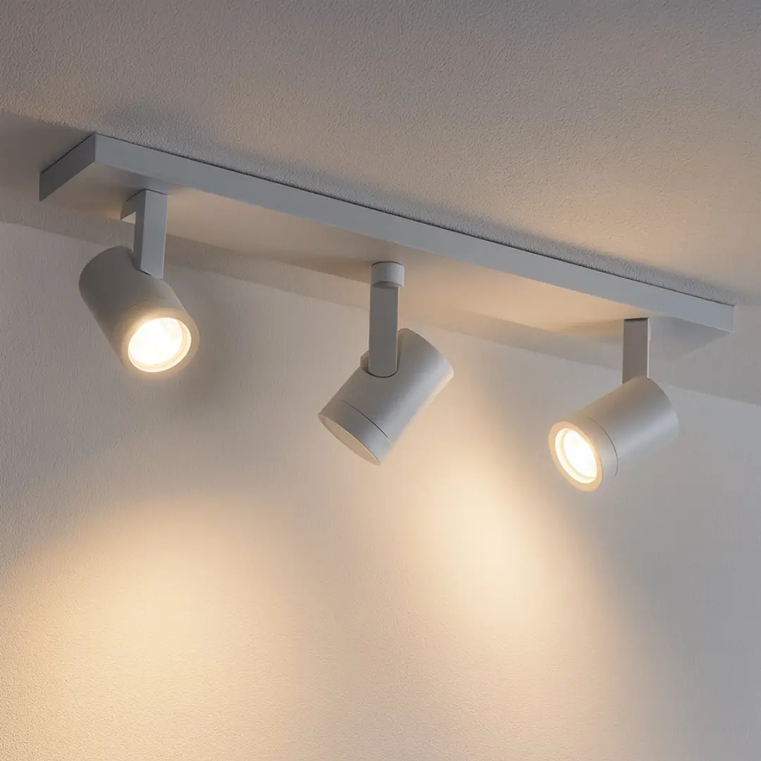 Highlight Aston Opbouwspot 3-voudig GU10 - 65cm - Wit Metaal