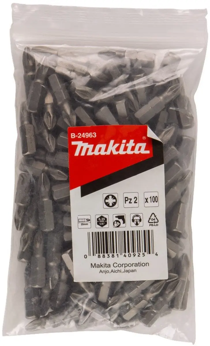 Makita PZ2 Navul Schroefbit 100 Stuks