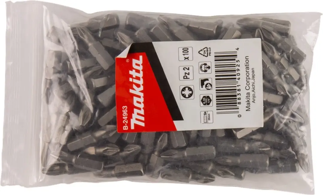 Makita PZ2 Navul Schroefbit 100 Stuks