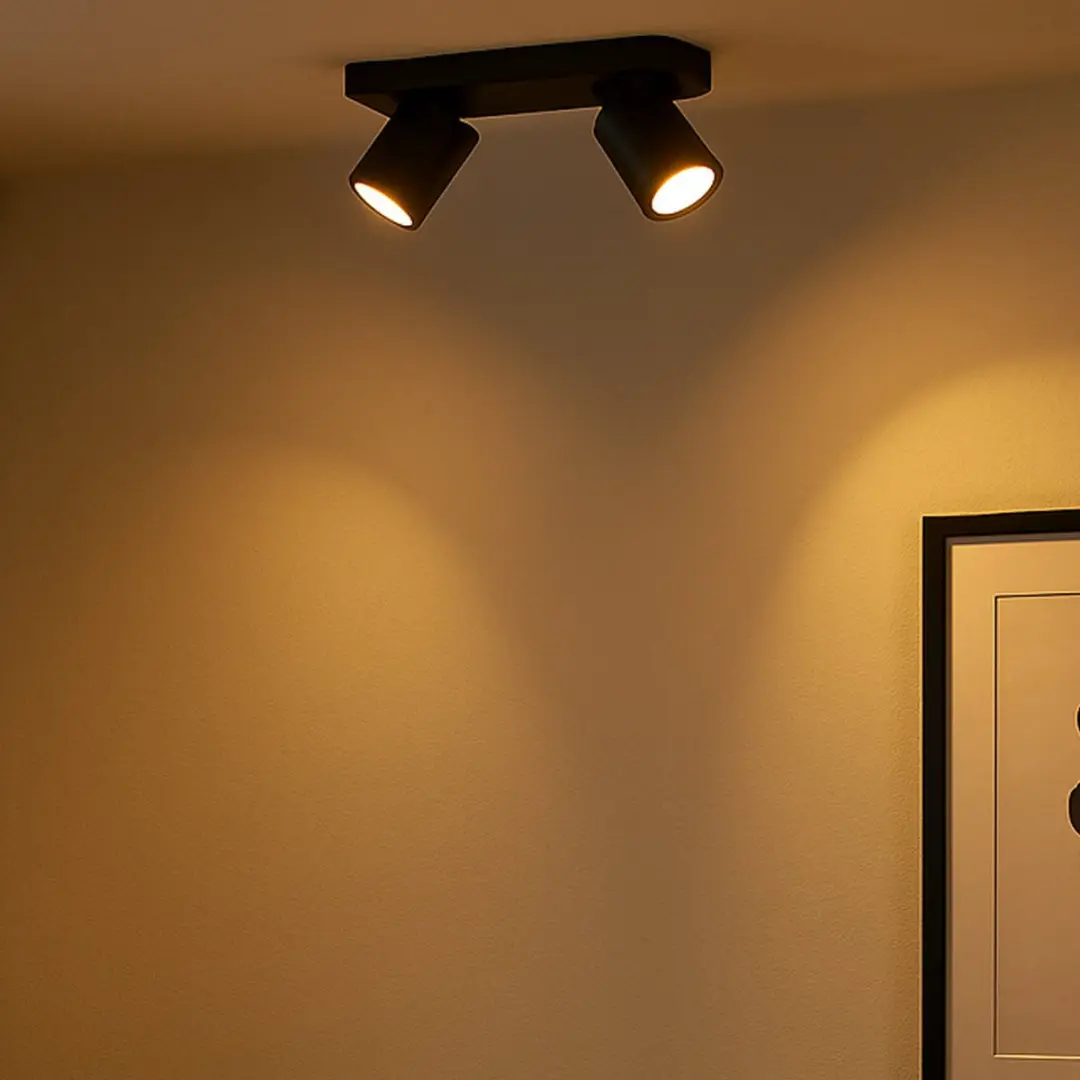 Highlight Oliver 2L Opbouwspot - 2x Warm Wit - IP44 - Metaal
