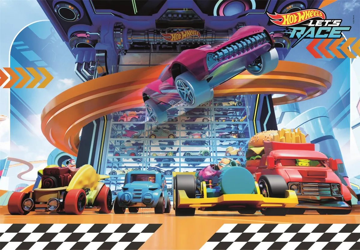 Clementoni Hot Wheels Puzzel 104 Stukjes - Multicolor