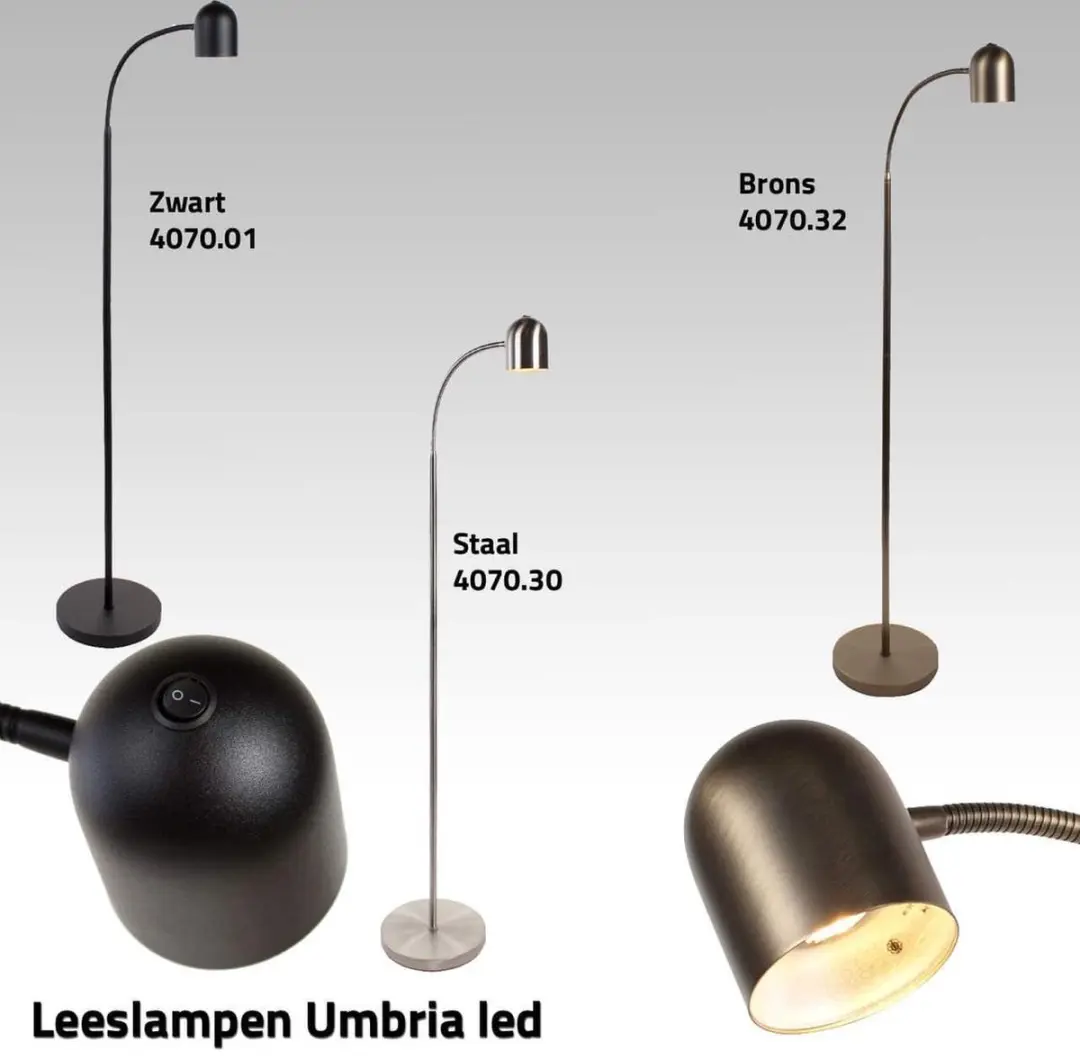 Highlight Umbria Vloerlamp 120cm - 5W 2700K Zwart