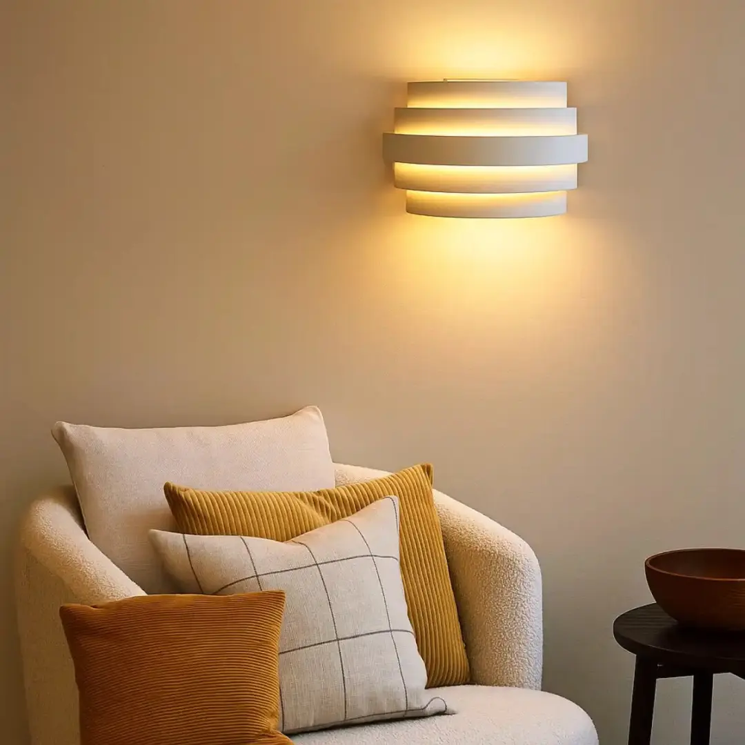 Highlight Scudo Wandlamp 25cm - Wit/Goud