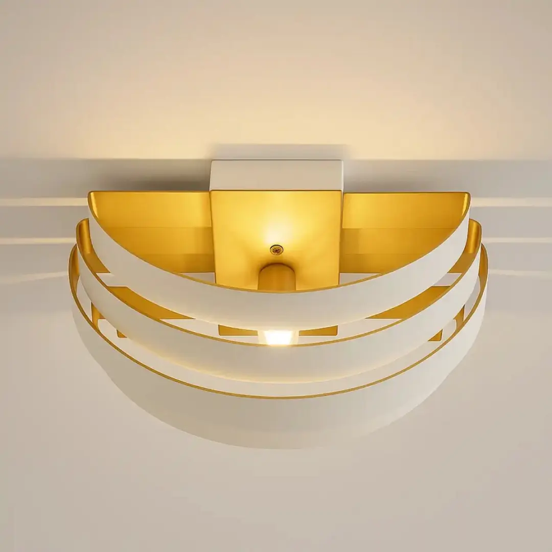 Highlight Scudo Wandlamp 25cm - Wit/Goud