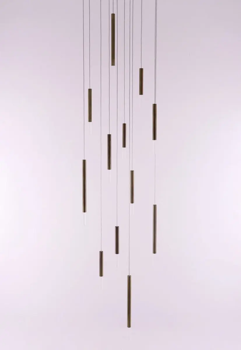 Masterlight Videlamp Hanglamp 12 Lichtpunten - Brons - 350cm