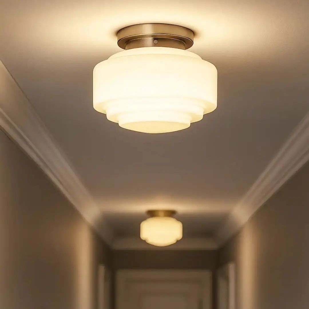 Highlight Art-Deco Cambridge Plafondlamp - 1 Lichtpunt - Warm wit