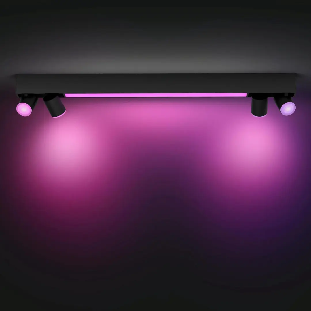Philips Hue Centris Opbouwspot Zwart - 4 Lichtpunten RGBW