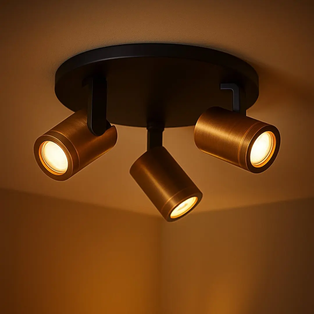 Highlight Aston Opbouwspot - 3-voudig GU10 Ø25cm BronsZwart