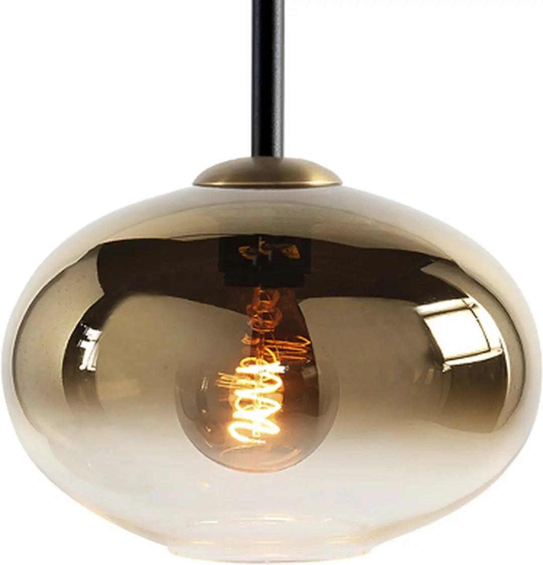 Highlight Bellini 6L Hanglamp 120cm - Zwart/Goud