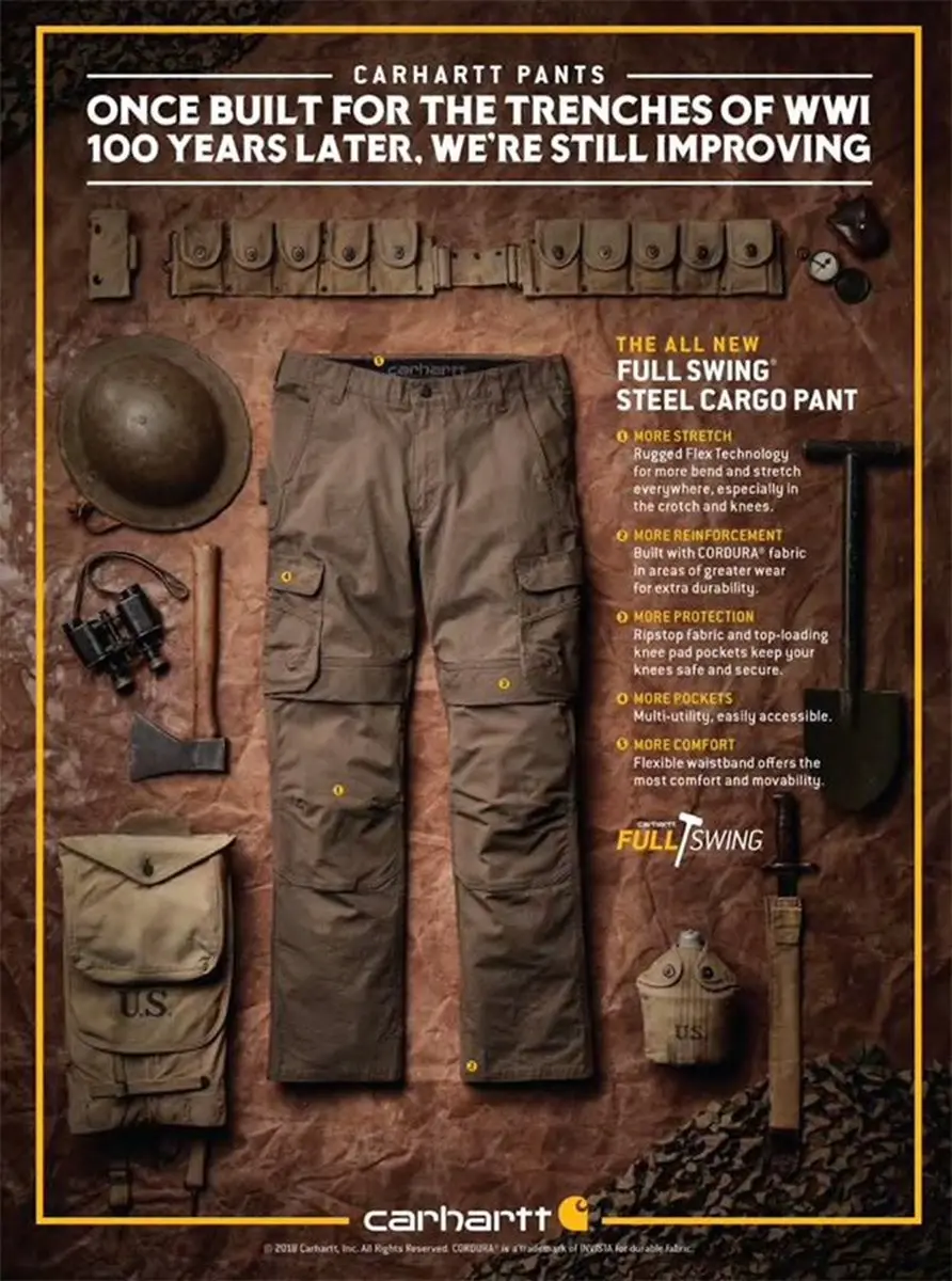 Carhartt 103335 Steel Cargo Werkbroek - Tarmac - W34/L32