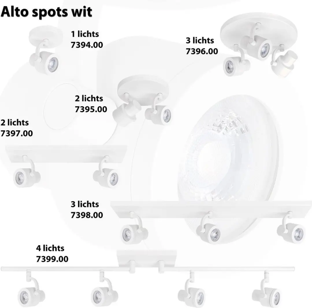 HighLight Spot Alto 1 Licht - Ø10cm - Mat-Chroom