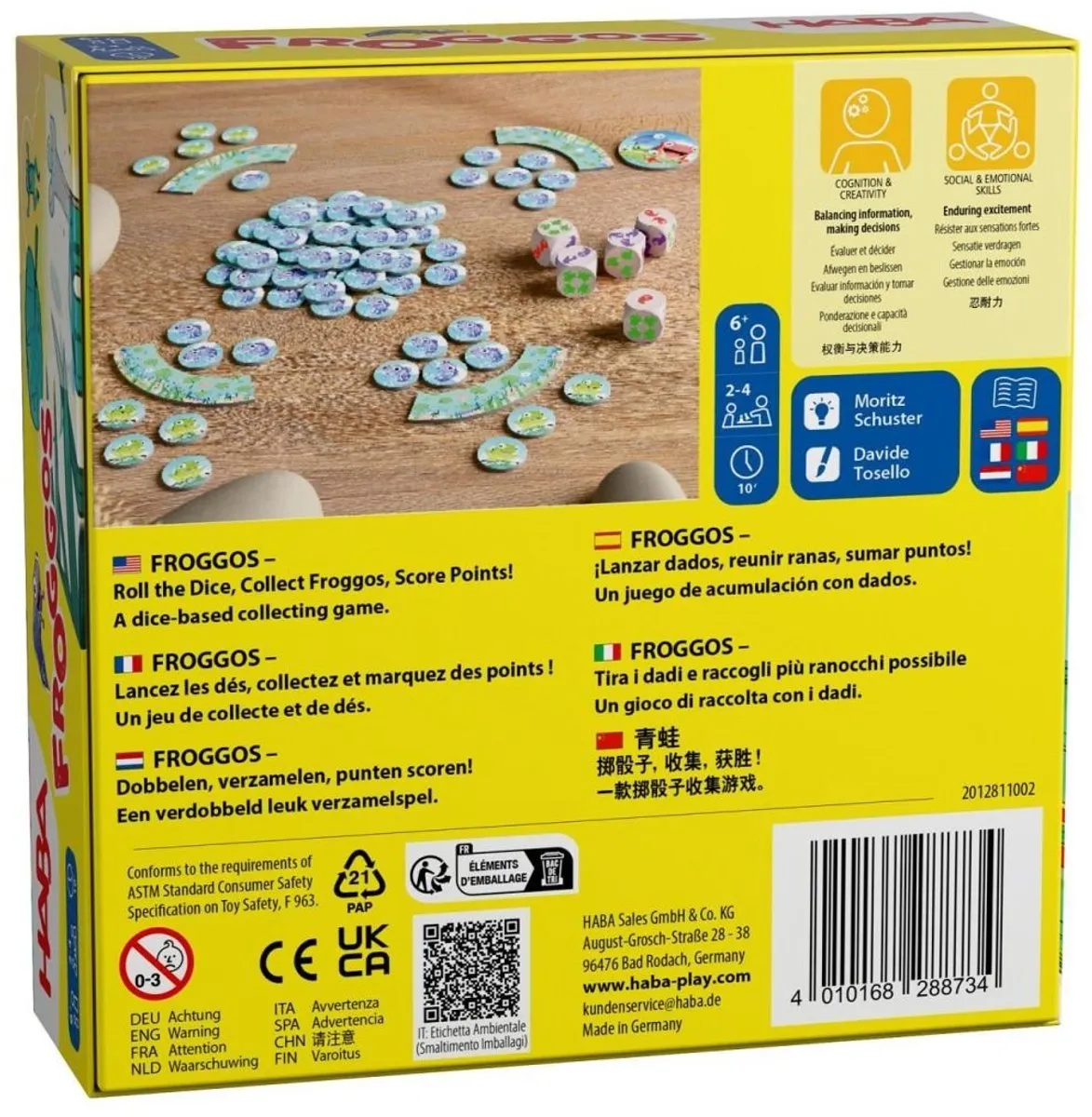 Haba Froggos Coöperatief Dobbelspel - 2-6 Spelers - Multicolor