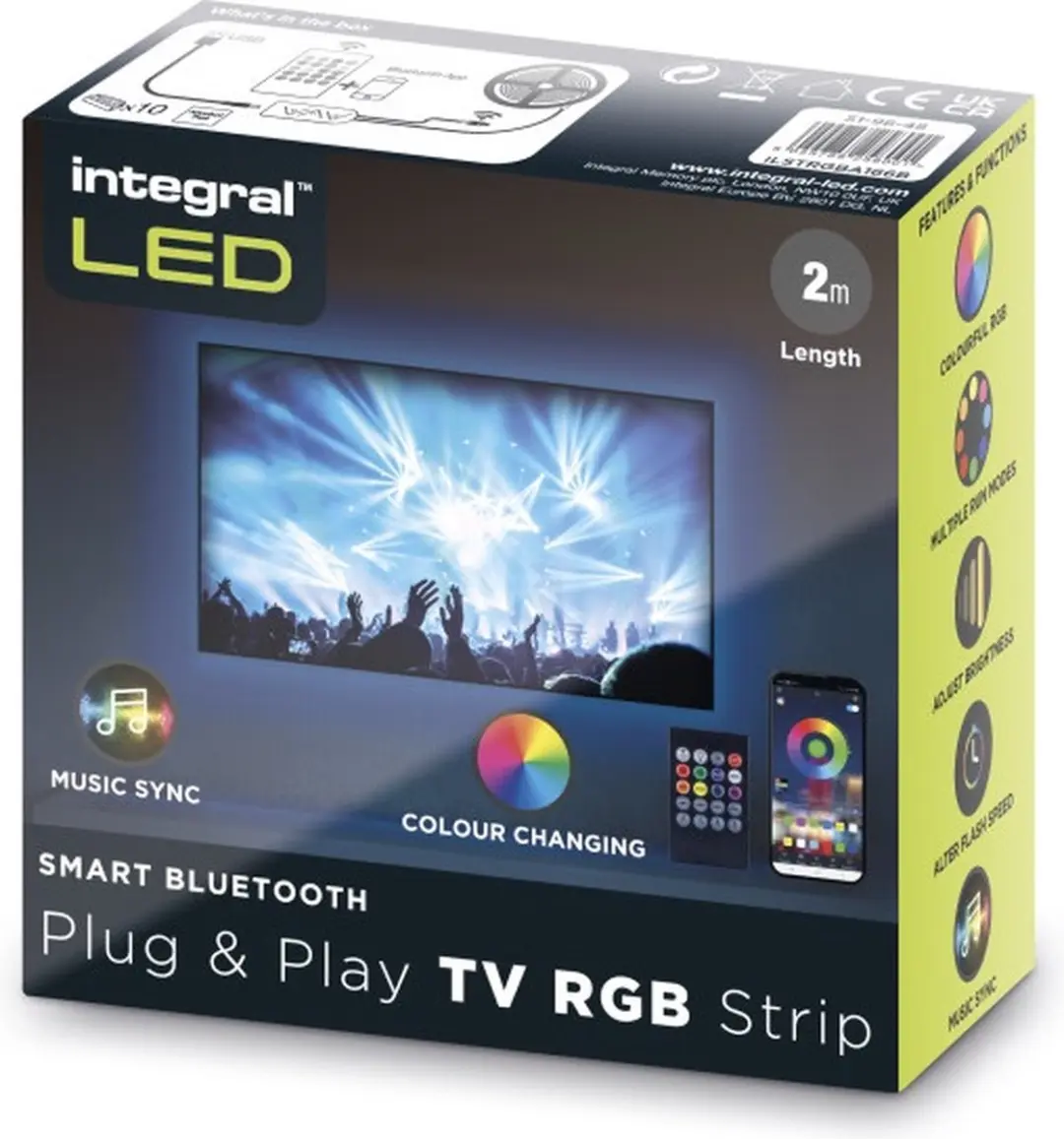 Integral Plug&Play RGBW LEDstrip 2m
