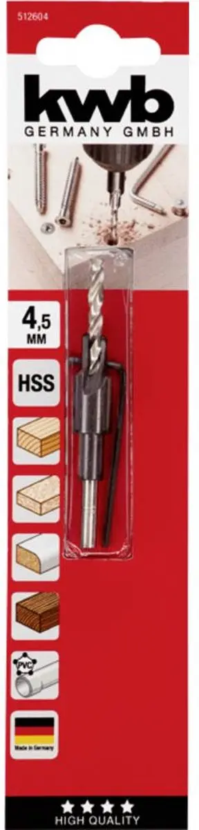 KWB Hout-Freesboorset 512604 - Metaal