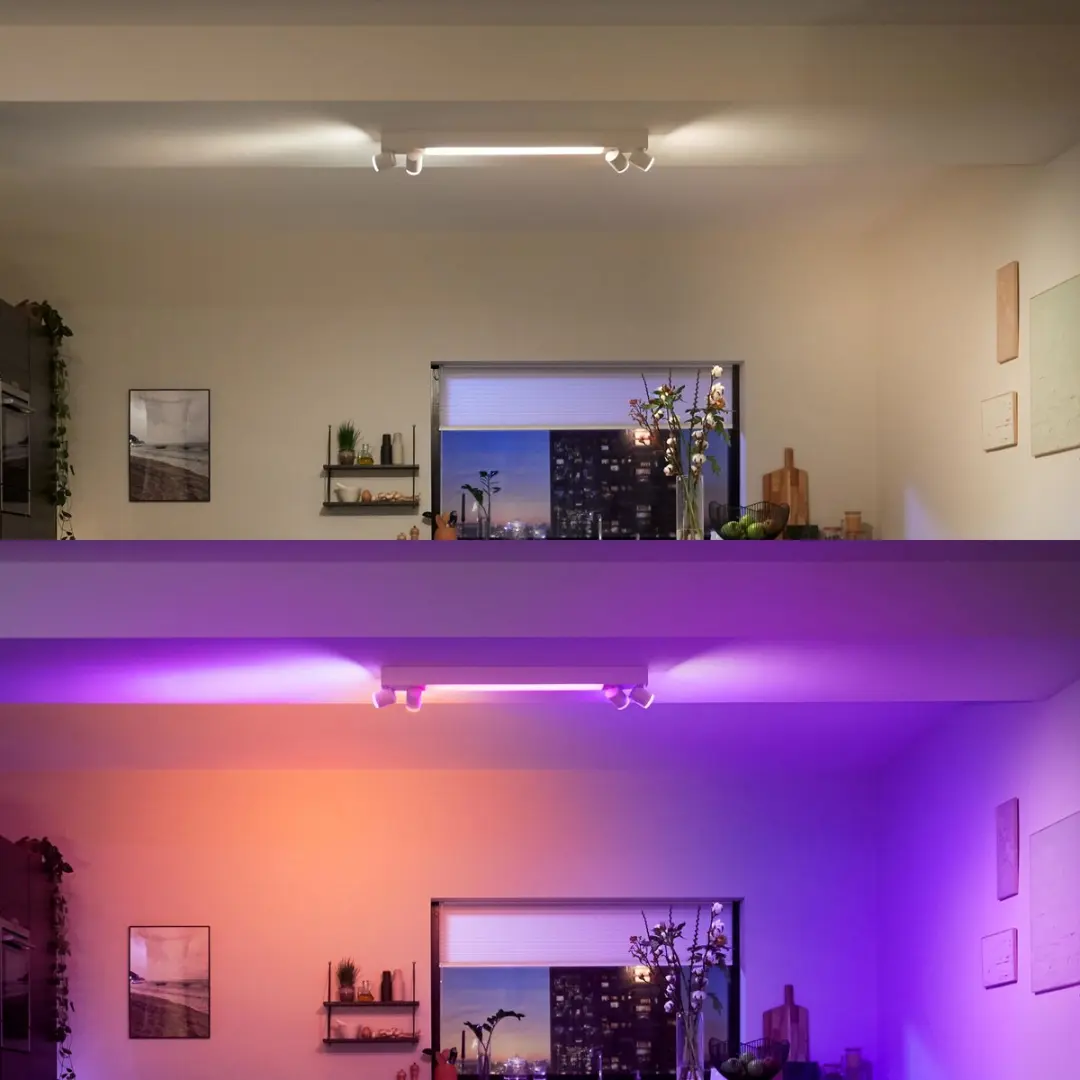 Philips Hue Centris Opbouwspot - 4 Lichtpunten RGBW - Incl. Dimmer Switch