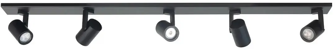 Highlight Aston Opbouwspot 5-voudig - 118cm - Zwart