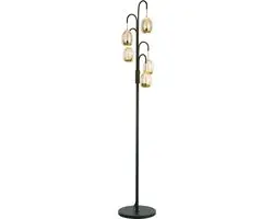 Vloerlamp goud amber glas Egg led
