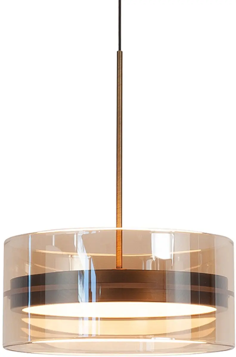 Highlight Enzo LED Hanglamp - 1 Lichtpunt Ø20cm - Brons/Bruin/Zwart