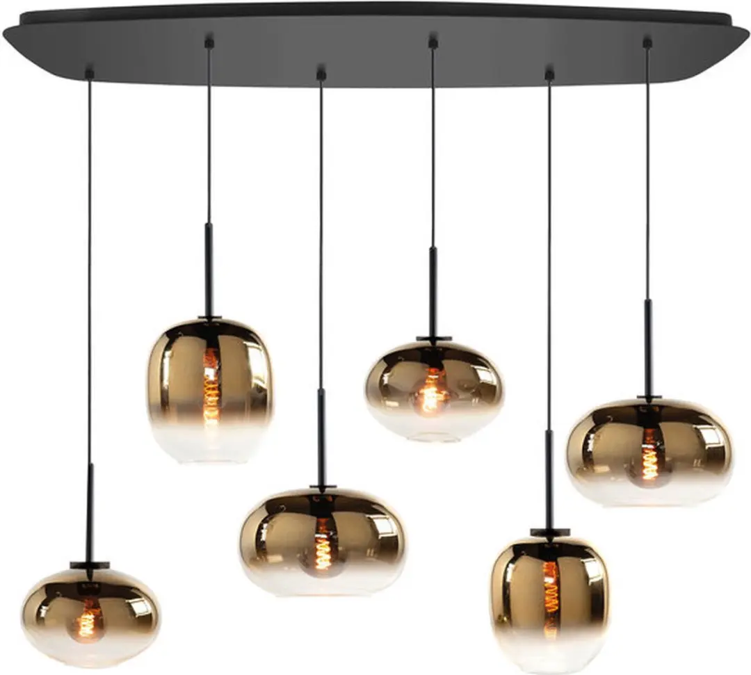 Highlight Bellini Hanglamp Goud 6 Lichts 100x39cm