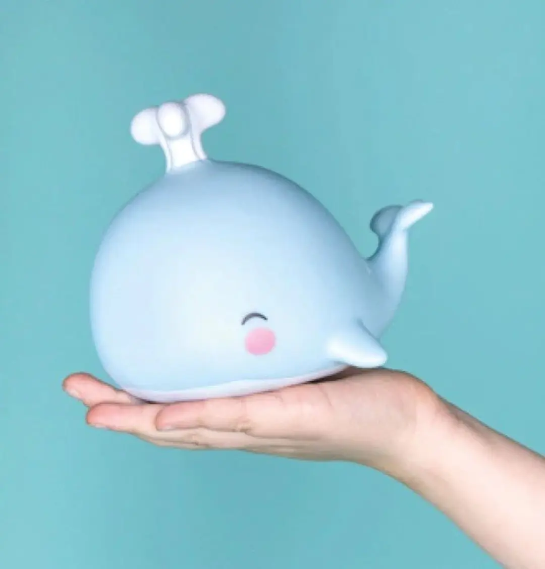 A Little Lovely Company Walvis Kinderlampje - Blauw - 1 Lichtpunt