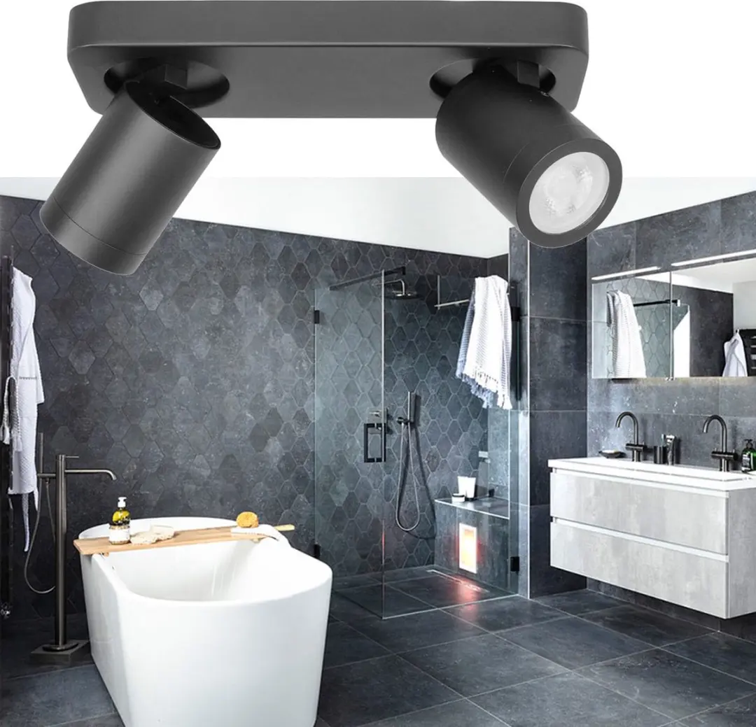 Highlight Oliver 2L Balk Opbouwspot - IP44 - Metaal - 3 Lichtpunten