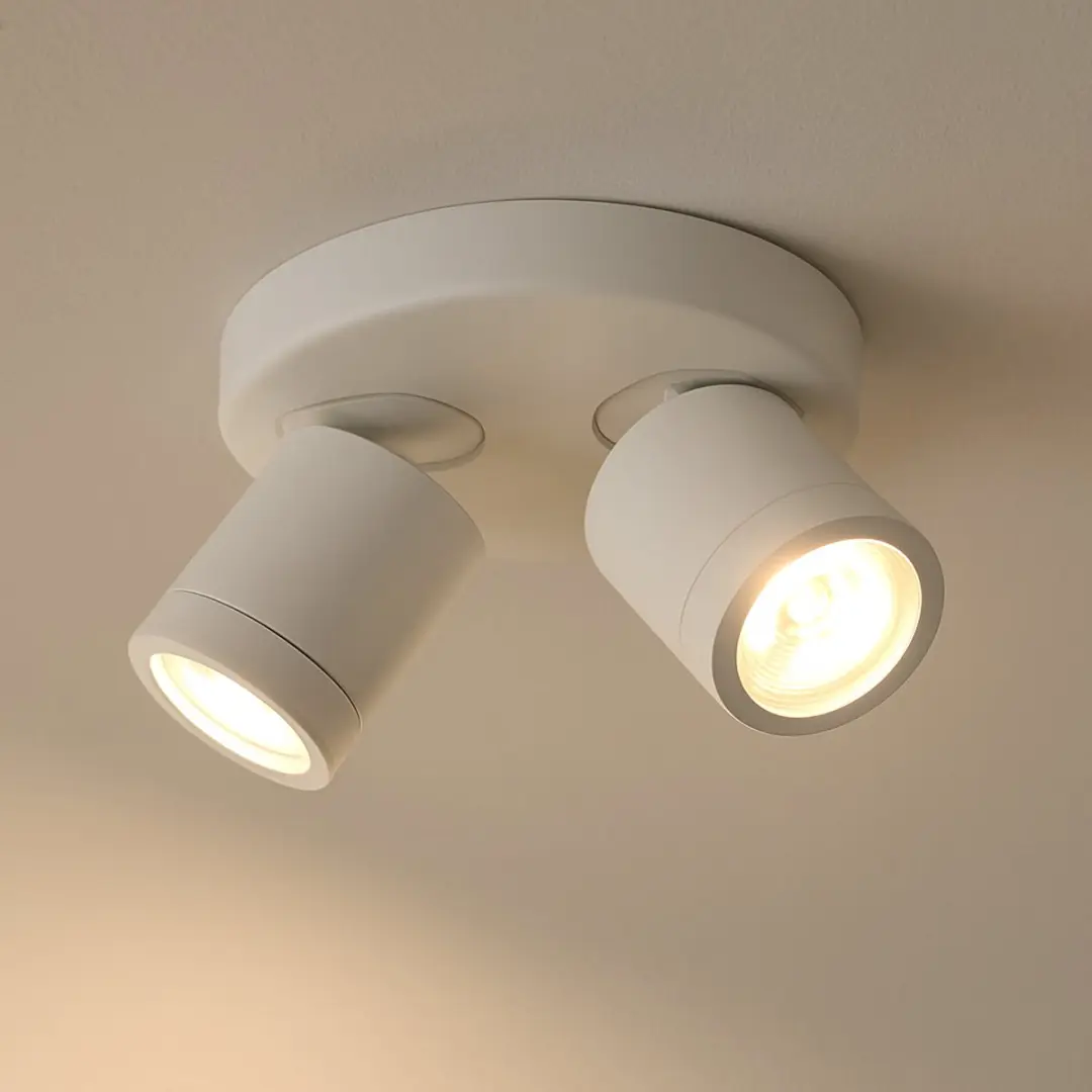 Highlight Oliver Opbouwspot - 2 Lichtpunten GU10 - Ø17cm - Wit