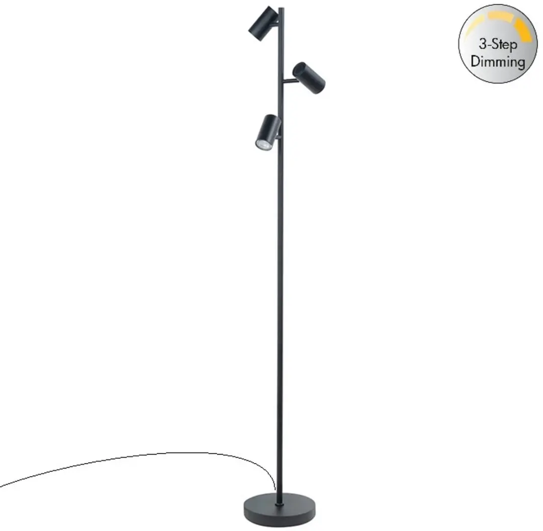 Highlight Burgos LED Vloerlamp 160cm - 3x15W Warm Wit
